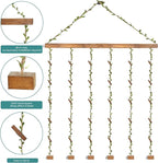 Wooden Hanging Photo Display Pictures Holders with 30 Clips,Picture Collage Frames for Wall,Suitable for Home Office Nursery Bedroom Room Dorm-Carbonized Black