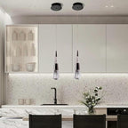 Pendant Lights Kitchen Island,Modern Pendant Led Light 2 Pack,Black Pendant Lights Kitchen Island for Dining Room,Led Chandelier for Bedroom Ceiling Hanging Pendant Light Fixture