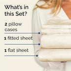Twin XL Sheets Set 6 Piece - Includes 2 Pillowcases - Bed Sheets Twin XL Size - Soft Hotel Luxury Bedding - Cooling, Comfy & Breathable - 1 Flat & 1 Fitted & 2 Pillowcases w/ Deep Pockets - Off White
