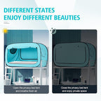 Bed Tent Twin Bed Canopy Portable Dream Tent for Adult Indoor Sleeping Tents with 2 Doors Breathable Private Space Tents, Teal