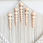 Achart Macrame Wall Hanging Large- Boho Wall Decor- large wall art- Wall Decor Living Room- Macrame Tapestry Boho Decor for Bedroom (Leaf &Wood Bead)