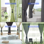 Fenghuangwu Curtain Tiebacks Tassel Tie-Backs, Rope Curtain tie Backs Handmade Curtain Holdbacks Made from Polyester (Navy, 2p)