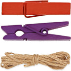 Colorful Paper Photo Frame 30 Pcs DIY Creative Retro Kraft Paper Polaroid Films Hanging Album Frame with Mini Clips and Hemp Ropes for Home Dorm Office 6 inch 10 Colors