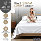 Tencel Sheets 4 Piece Cal King - 100% Eucalyptus Lyocell California King Sheet Sets - Soft, Cooling & Breathable for Hot Sleepers - 16” Deep Pockets Hotel Quality Bedding Set - White