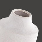 Mitt&Ditt Ceramic Flower Vase, 7.5 inch Off-White Farmhouse Rustic Vase, Handcrafted Weathered Pottery Vases, Small Flower Terracotta Vases for Home Decor, Living Room, Table, Shelf