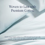 Brooklinen Luxury Percale Duvet Cover – 100% Cotton, Cool, Crisp, Extra-Long Corner Ties, Button Closure, Soft & Breathable – Machine Washable, Duvet Cover King/California King Bed Sizes (Sky)