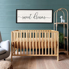 Sweet Dreams Wall Decor Above Bed 40''×15'' Master Bedroom Large Sweet Dreams Sign Farmhouse Wall Decor Guest Room Wood Rustic Framed Over Bed Wall Art Hanging Decoration (Black)