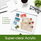 SYNTRIFIC 8x10 Acrylic Frames 6 Pack,10+10mm Thickness Acrylic Picture Frames,Freestanding Double Sided Magnetic Picture Frames Lucite Frameless Transparent Gift for Desktop Display