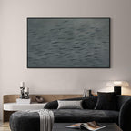 SIGNWIN 36"x60" Extra Large Framed Wall Art Gray School of Fish Minimalist Ocean-Inspired Marine Life Illustration for Home Living Room Bedroom Decor (Frame Assembly Required)