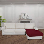 Easy-Going Sectional Couch Covers for Dogs L Shape Sofa Cover Reversible Sofa Slipcover Chaise Lounge Cover Furniture Protector Cover for Pets Dog Cat (42 x 52 inches, Christmas Red/Christmas Red)