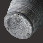 Sunddo Black Vases Home Decor, Rustic Farmhouse Ceramic Vase with 2 Handles, Vintage Stone Pottery Decorative, Living Room, Shelf Enterway, Wedding, Table Decor