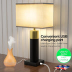 Touch Table Lamp for Bedroom 3 Way Dimmable 22''Bedside Lamp with USB A+C Nightstand Lamp for Living Room Office and Hotel Bulb Included