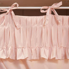 Ruffle Lace up 4 Corners Post Princess Curtain Bed Canopy Cozy Breathable Mosquito Net Cloth for Girls Adults Bedroom Decoration (Pink, 78" W*86" L*82" H/King)