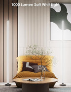 RGB Corner Floor Lamp, 65" Color Changing LED Floor Lamp Music Sync Light Bar Bluetooth APP Remote Control 16 Million DIY Colors, Light Timing, Mood Ambient Lighting