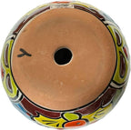 Talavera Michoacana Planter Pot Folk Art Mexican Pottery Indoor Hand Painted Outdoor Home Decor Multicolor Handmade 8"