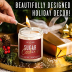 Sugar Cookie Candle, Cookie Candle – ‘Sugar Cookies’ Soy Candles, w/Sugar, Butter & Vanilla - Infused with Essential Oils I Christmas Candles I 9oz, 50 Hour Burn, Handmade in USA