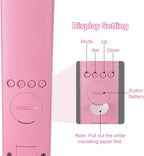 Desk Lamp with Wireless Charger，USB Charging Port, Dimmable Office Desk Light with Clock, Alarm, Date, Temperature, Foldable Lamp for Table Bedroom Bedside Office (Pink, Standard Size-13.3 inch)