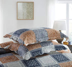 Travan 3-Piece King Quilt Sets Patchwork Bedspreads with Shams Microfiber Lightweight Reversible Oversized Bedding Coverlet Set, King Size