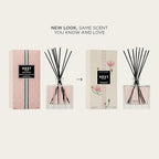 NEST New York Reed Diffuser, Himalayan Salt & Rosewater - 5.9 fl oz - Fragrance for Up to 90 Days - Reusable, Refillable Glass Holder - Includes 8 All-Natural Reed Sticks - Flame Free