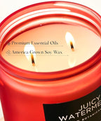 M&SENSE Juicy Watermelon Scented Candle - 11.6oz Clean Non Toxic Natural Soy Wax 70-Hour Burn Long Lasting Candle, 2-Wick Fruit Scent for Home Decor & Housewarming Gifts - Fragrance for Women & Men