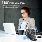 COMLIFE Portable Handheld Misting Fan, 3000mAh Rechargeable Battery Operated, 180° Foldable, Mini Personal Fan with Water Sprayer for Travel, Makeup, Home, Office, Camping, Outdoors
