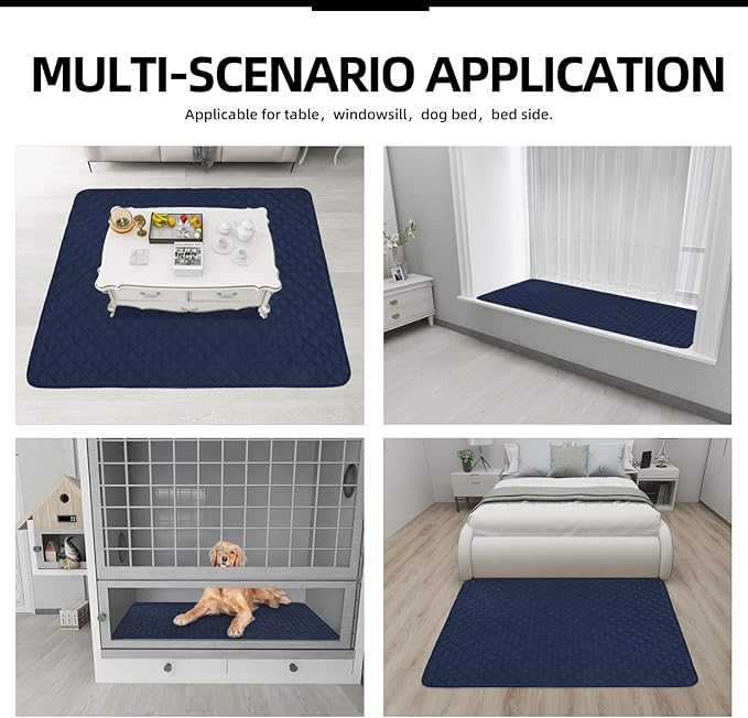 Easy-Going Sectional Couch Covers for Dogs L Shape Sofa Cover Reversible Sofa Slipcover Chaise Lounge Cover Furniture Protector Cover for Pets Dog Cat (42 x 68 inches, Navy/Navy)