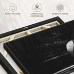 ElephantStock Basketball Wall Art - Horizontal Framed Canvas - 1-Piece Hallway Wall Decor - Photography sports Canvas Print - Black and Gray Decor for Wall - 37" X 25"