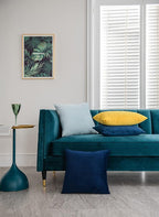 Throw Pillow Cases 22x22 Light-Blue: 2 Pack Cozy Soft Velvet Square Decorative Pillow Covers for Farmhouse Home Decor