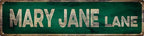 Vintage Tin Sign Retro Metal Mary Jane Lane Signs Stylish Wall Art Plaques for Home Decor Bathroom Kitchen House and Gothic Wall Decor or as a Unique Poster 16x4 in