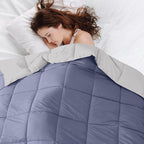 Modern Threads Down Alternative Reversible Comforter Deep Blue/Silver Queen