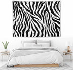HZOHNAGO Zebra Print Tapestry Nature Wild Animals Black and White Stripe Printed Wall Tapestry Painting Wall Hanging for Bedroom Living Room Dorm 80" W x 60" H