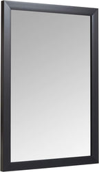 Amazon Basics Rectangular Wall Mount Mirror, Standard Trim, Black, 20" x 28"