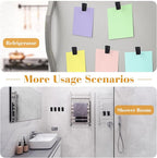 30 Pieces Self-Adhesive Clips Wall Tapestry Clips Sticky Plastic Photo Small Hanging Spring for Poster Photo Wall Teacher Student Home Applications(Black)