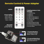 Globe String Lights,Multicolor 116 Feet 200 led 11 Lighting Modes Fairy String Lights with Remote,Waterproof Mini Globe Lights Decorn for Indoor Outdoor Party Wedding Christmas Tree Garden