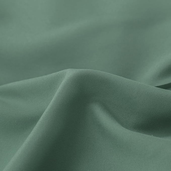 Bed Skirt King Size Ruffled Bed Skirts with Split Corners,14 Inch Drop Dust Ruffle Bed Skirt with Platform, King, 14 Inch, Sage Green