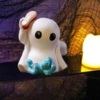 Halloween Mini Ghost Figurine, Funny Resin Ghost Statue, Cute Decor for Halloween Decorations Bookshelf, Terrace, Bedroom,Porch and Tabletop