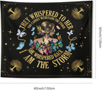 Inspirational Quote Tapestry Positive Motivational Uplifting Encouragement Gifts for Women Teens Girls,Inspirational Gift Wall Decor for Bedroom,They Whispered to Her You Cannot Withstand The Storm