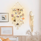 Homecor Gifts for Teenage Girls, Hanging Photo Display & Moon Dream Catchers, Christmas Teen Girls Gifts Ideas Ages 10 11 12 13 14 Years Old, Macrame Wall Decor Boho Bedroom Dorm Aesthetic Room Decor