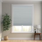 Changshade Cordless Cellular Shades, Blackout Honeycomb Shades for Windows, Pull Down Pleated Blinds, Easy to Install for Indoor Windows and French Doors,21" W x 48" H, Grey