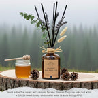 Reed Diffusers - Oil Sticks Diffuser Set with Real Dried Flowers - Reed Diffusers for Home, Bathroom & Office | Air Freshener Fragrance Sticks for Shelf Decor & Gifts by Le Petit Jardin & Co.