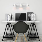 Globe Electric 64000116 22" 3-Light Plug-in Track Lighting, Matte White, Pivoting Track Heads, 15-Foot Cord, in-Line on/Off Rocker Switch