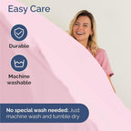 Twin Size 3 Piece Sheet Set - Comfy Breathable & Cooling Bed Sheets Set - Hotel Luxury Bedding for Women, Men, Kids, Teens, Boys & Girls - Deep Pockets, Soft and Wrinkle Free - Oeko-Tex - Light Pink