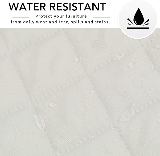 Easy-Going Sofa Slipcover L Shape Sofa Cover Sectional Couch Cover Chaise Cover Reversible Furniture Protector Cover for Pets Kids Children Dog Cat (Small, Ivory/Ivory)