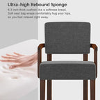 Oversize Accent Chair with Soft Seat and Armrests for Living, Dinning, Bedroom, Reading, Waiting Room