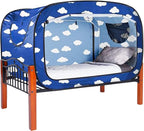 Bed Tent Twin Bed Canopy Tents Portable Dream Tent for Adult Indoor Sleeping Tents with 2 Doors Breathable Private Space Tents, Cloud