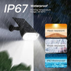 Linkind Solar Lights Outdoor Waterproof IP67, StarRay Dusk-to-Dawn Outdoor Solar Lights, 3 Lighting Modes Solar Spot Lights Outdoor for Garden, Yard, Landscape (Daylight, 2 Pack)