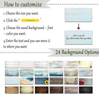 CHAOSETKEN Custom Text Sign Wall Art Personalized Family Quote Wall Decor Family Sign Canvas Prints Customized Wood Text Quote Pictures Rustic Farmhouse Decor Framed (32L x 16W)