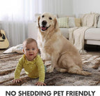 Area Rugs for Living Room, 5x7 Feet Soft Fluffy Shagg Plush Rug High Pile Large Indoor Modern Non-Slip Floor Carpet for Bedroom Nursery Kids Home Room Dorm Decor Aesthetic Tie-Dyed Khaki