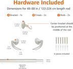 Amazon Basics Adjustable Room Darkening Blackout Curtain Rod, 48" to 88", Nickel