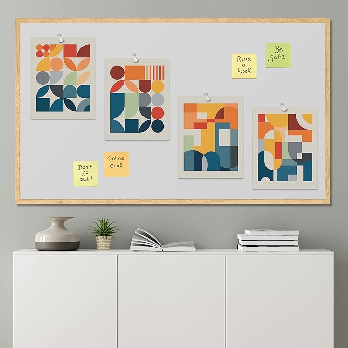 SIGNWIN Adhesive Canvas Poster Mid-Century Modern Colorful Geometric Polygons Abstract Geometric Digital Art Modern Art Decorative Zen Relax/Calm Multicolor Minimalism for Bedroom - 11"x14"x4